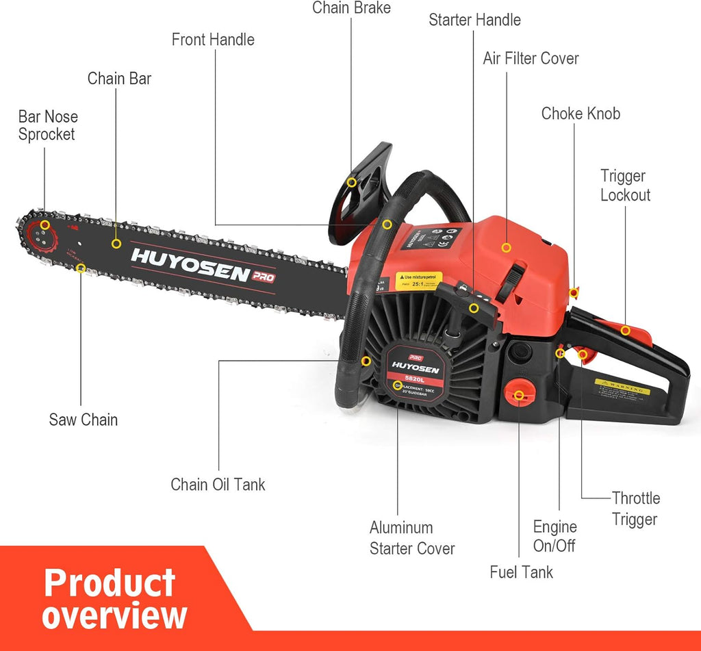 58CC 2-Cycle 20-Inch Gas Chainsaw D94131
