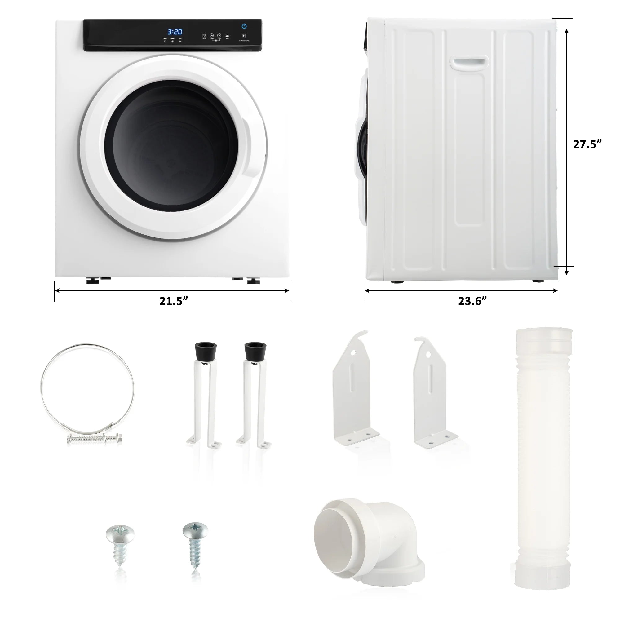 Electric Portable Clothes Dryer with Stainless Steel Tub Y59874