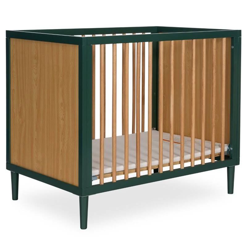 Mini Modern Convertible Crib with Rounded Spindles J67221