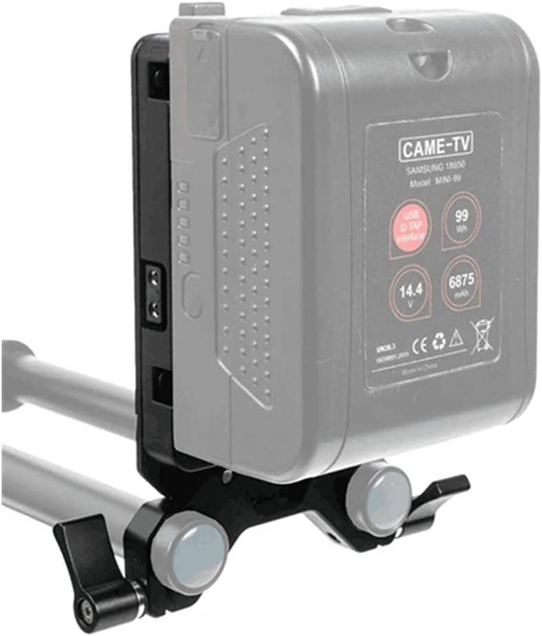 Mini V-Mount Plate with 2 D-tap Outputs and Dual 15mm Rod Clamp H4644
