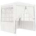 White Party Tent with Side Walls 6.6'x6.6' S4988