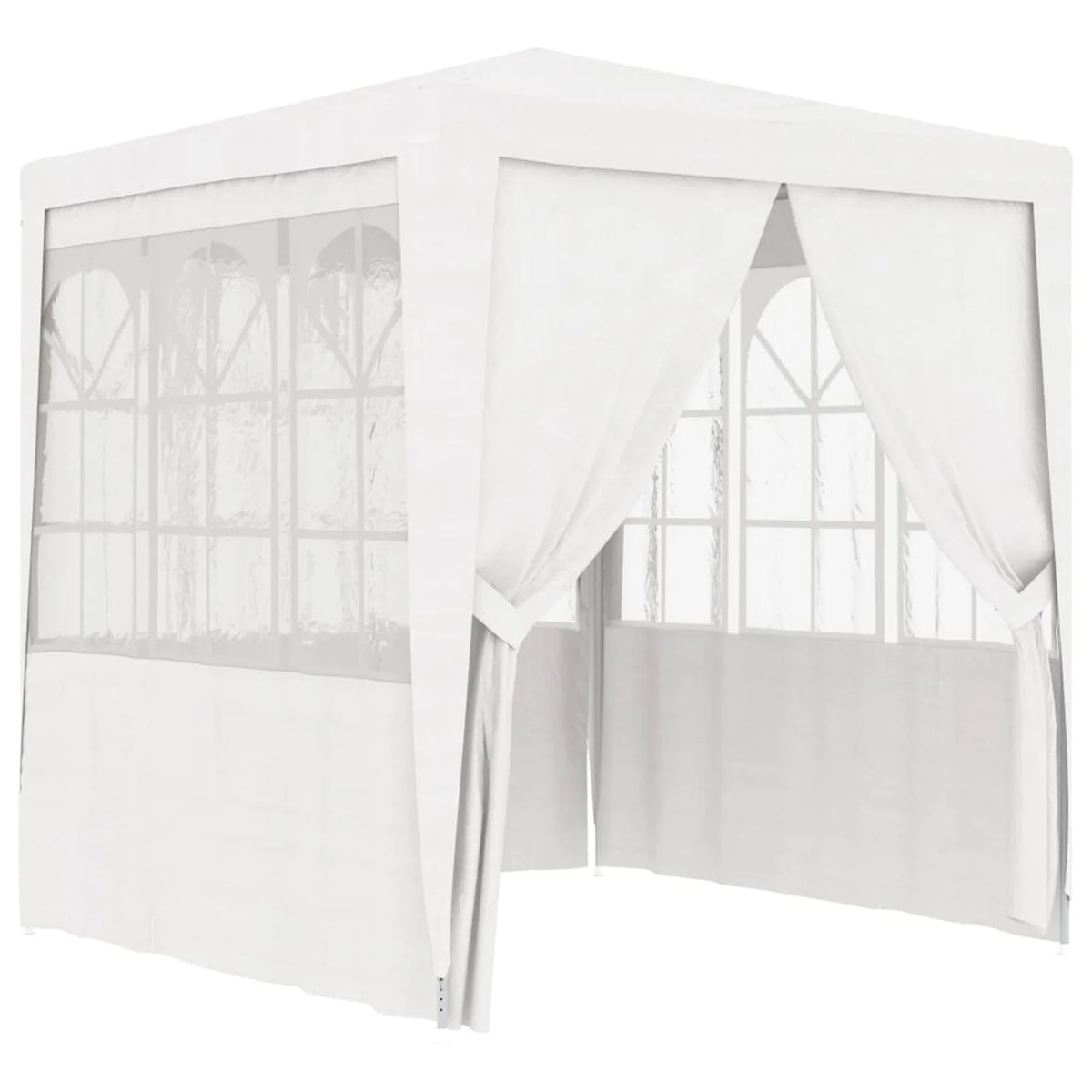 White Party Tent with Side Walls 6.6'x6.6' S4988