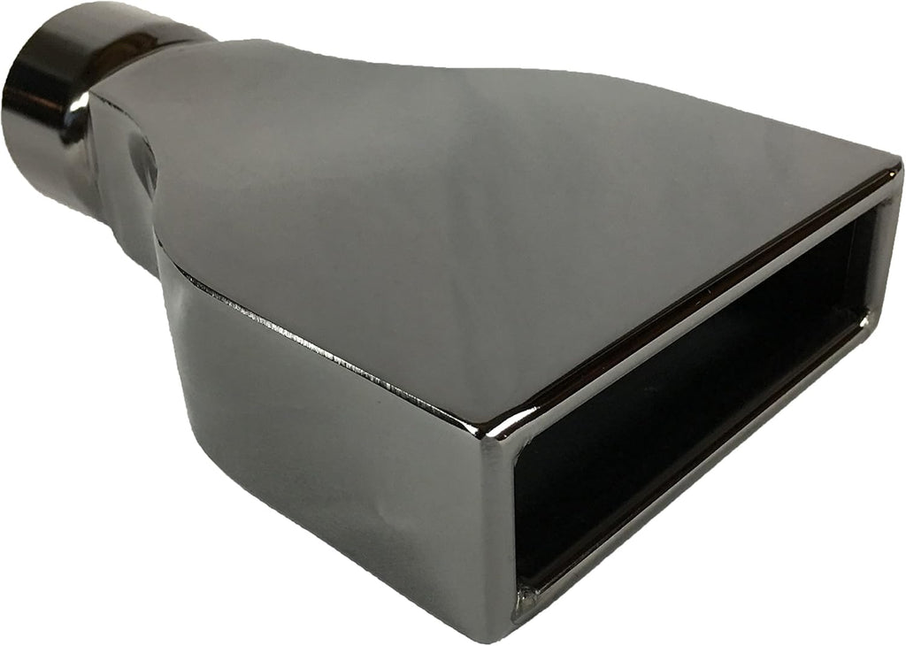 2.50" Inlet 2.25" Outlet Stainless Black Chrome Exhaust Tip Pack of 2 X147