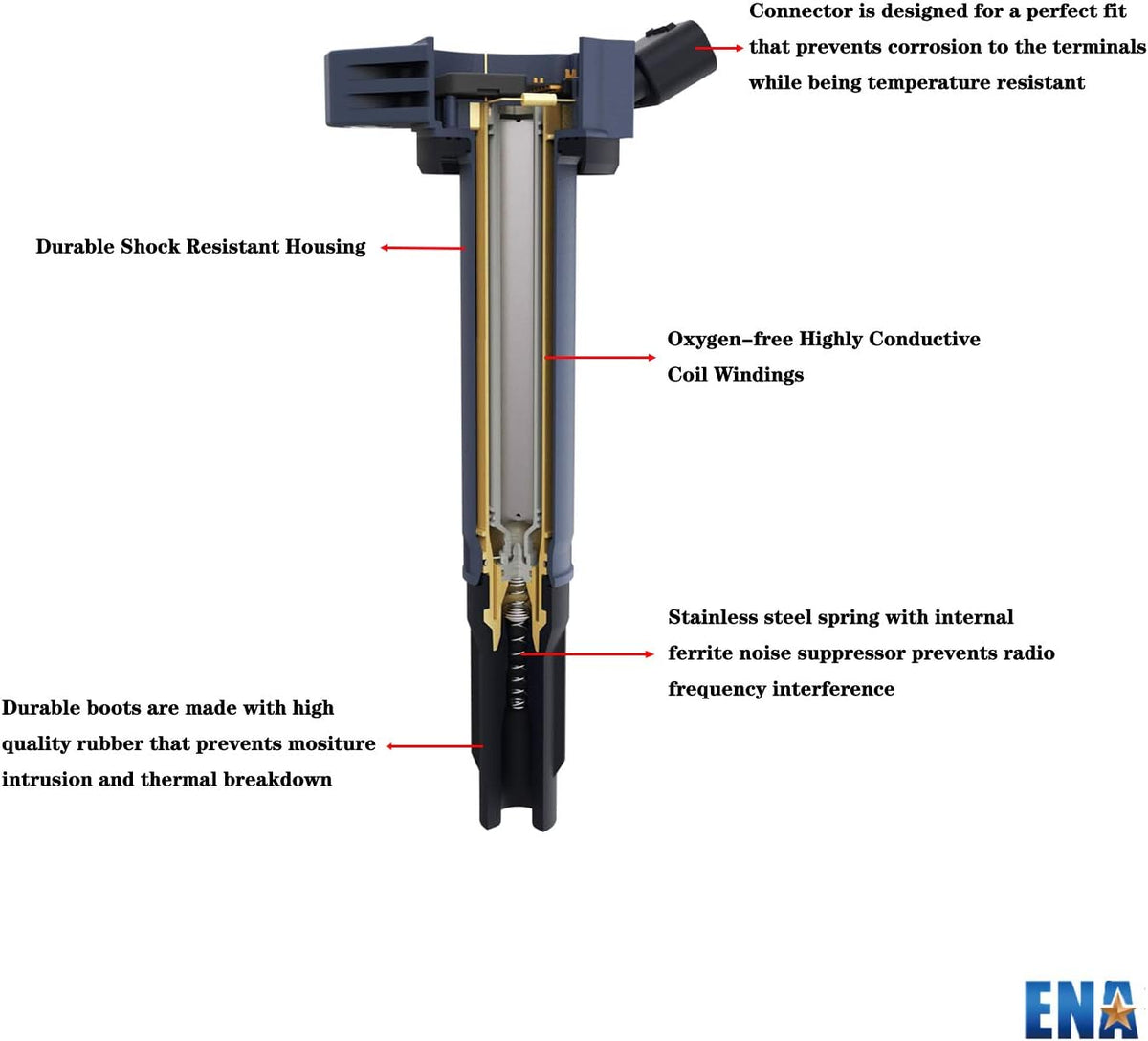 Set of 4 Ignition Coil Pack I3439