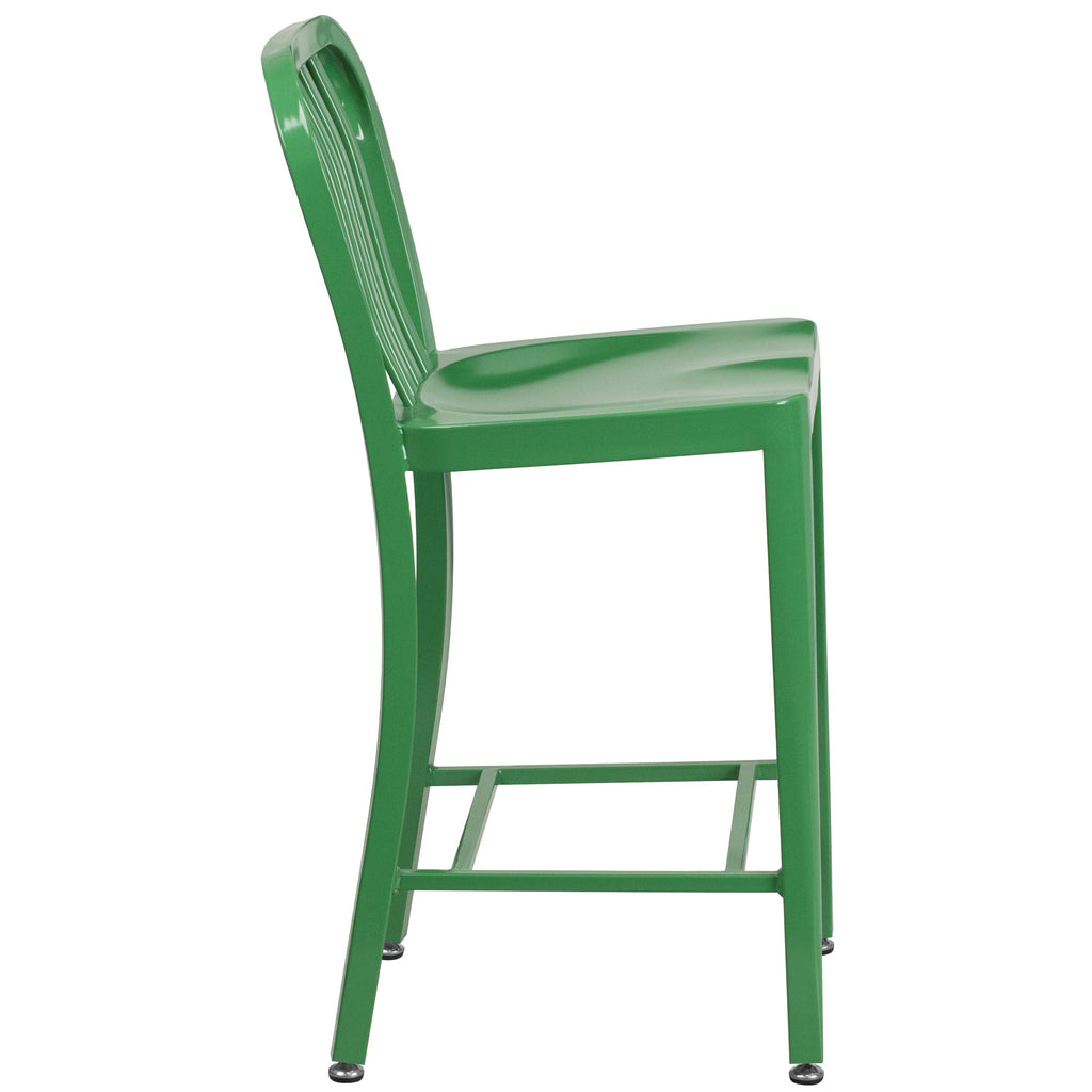 Green Metal Counter Stools J20374