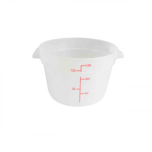 12 Packs 12 qt Round Translucent Food Storage Container R619
