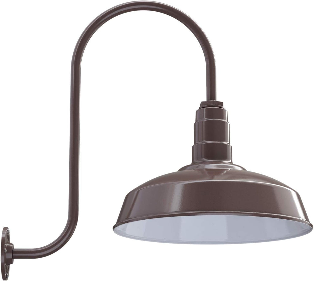 Matte Black Gooseneck Barn Light G3639