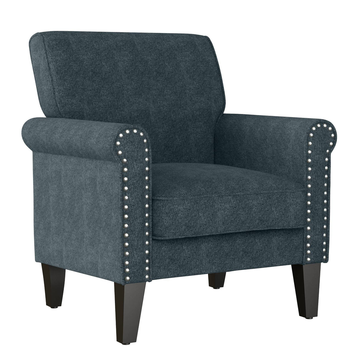 Blue Chenille Arm Chair D758381