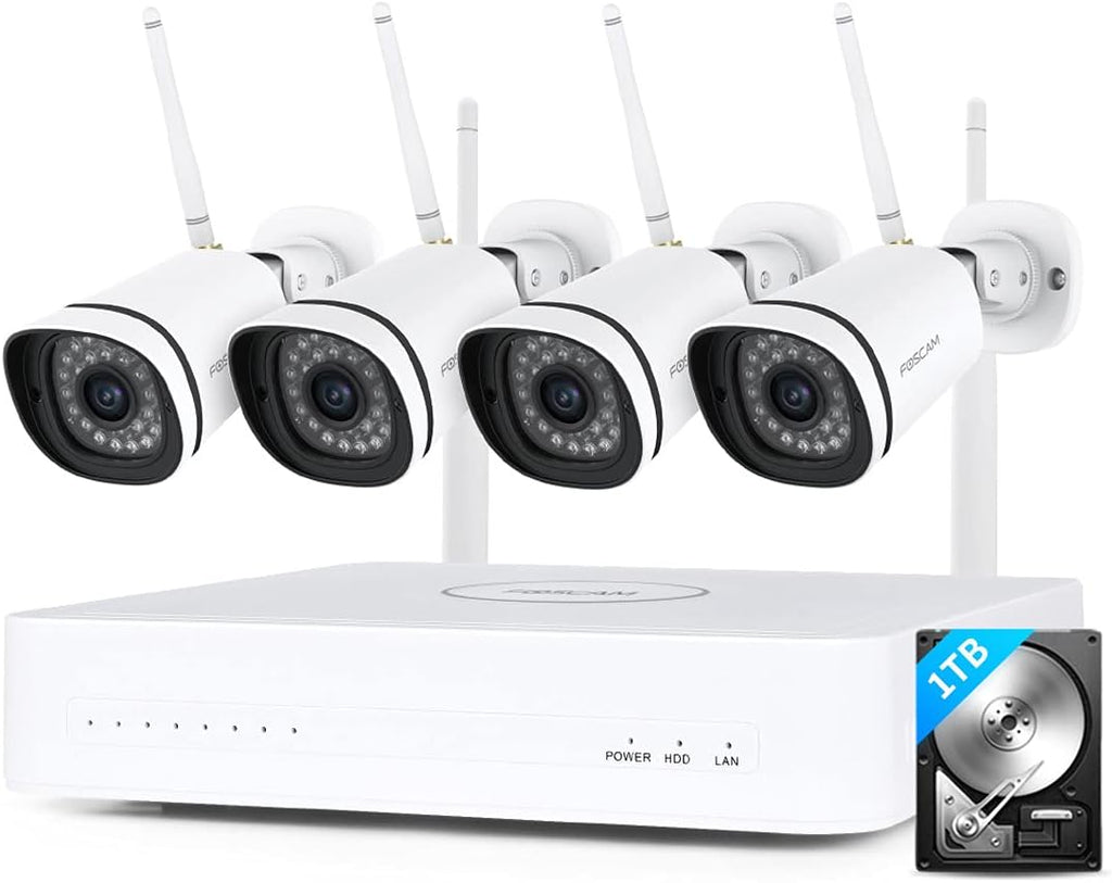 Outdoor Security Camera, 1080P WiFi, Night Vision, IP66 Weatherproof, Black F50710