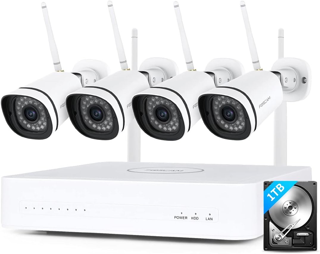 Outdoor Security Camera, 1080P WiFi, Night Vision, IP66 Weatherproof, Black F50710