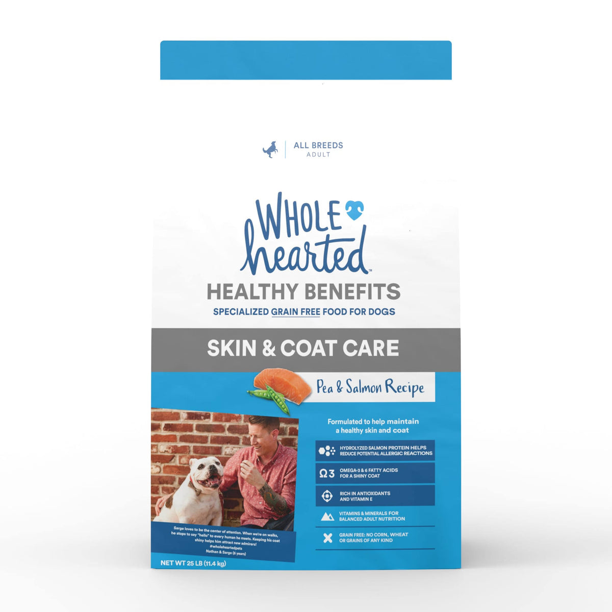 Grain Free Pea and Salmon Recipe Dry Dog Food, 25 lbs. O477632