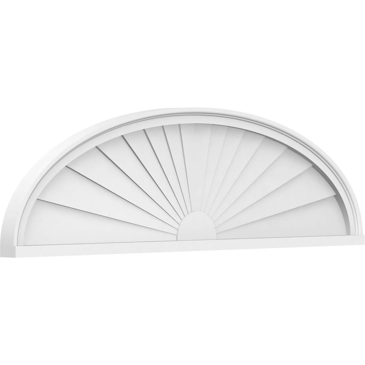 46x22W x 12-1/2x22H x 2x22P Elliptical Sunburst PVC Pediment W515316