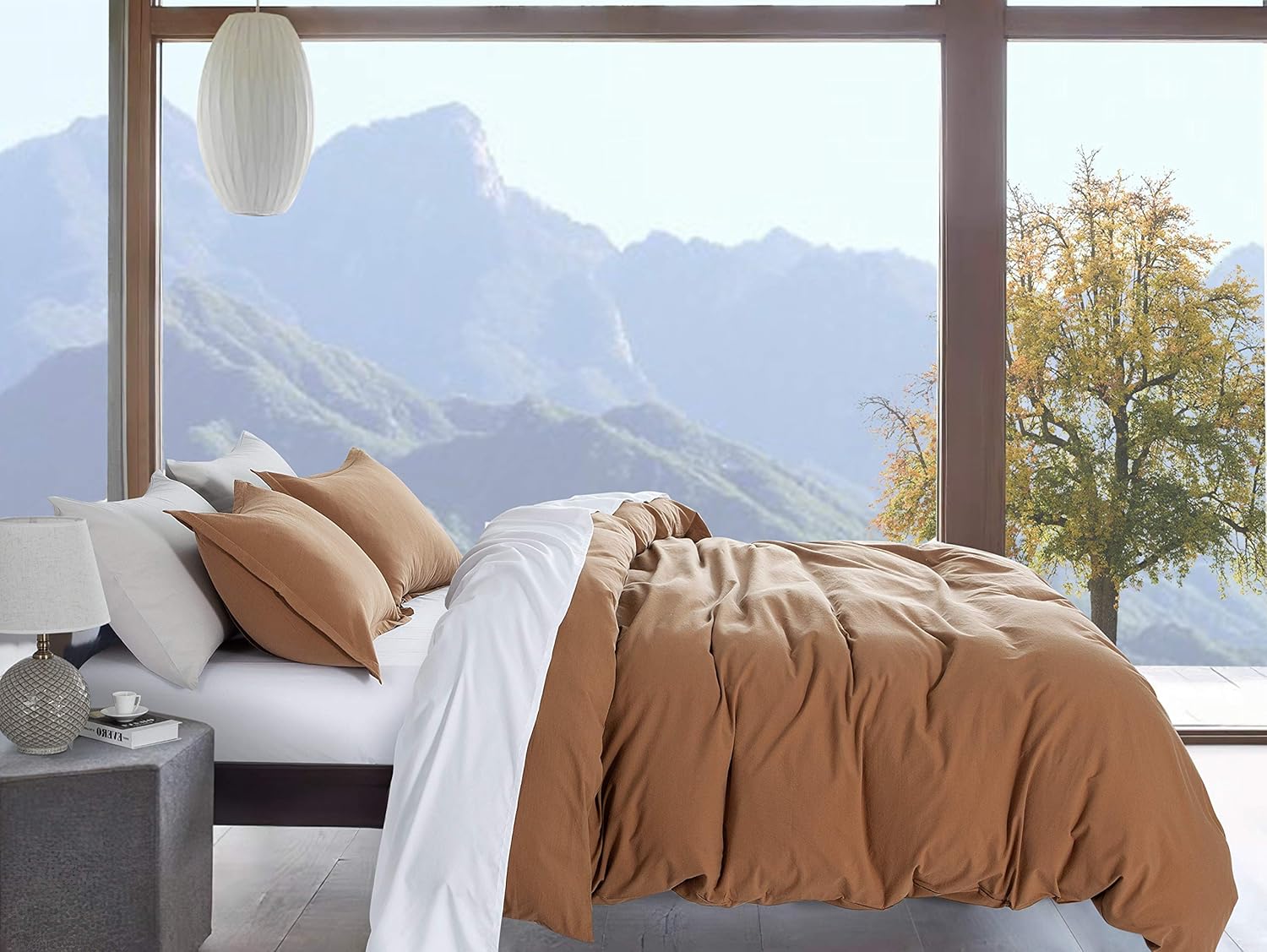 Rust Queen Cotton Duvet Cover Set N815689