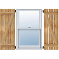 Rough Sawn Western Red Cedar Board-n-Batten Shutters F808981