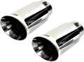 Universal Exhaust Tip Stainless Steel Double Wall Chrome Polish Pack of 2 C159823