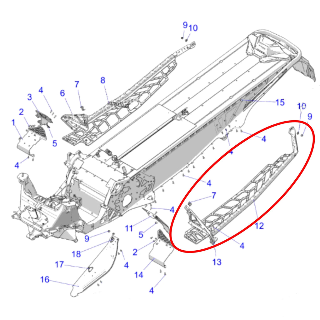 Left Hand Footrest S7508