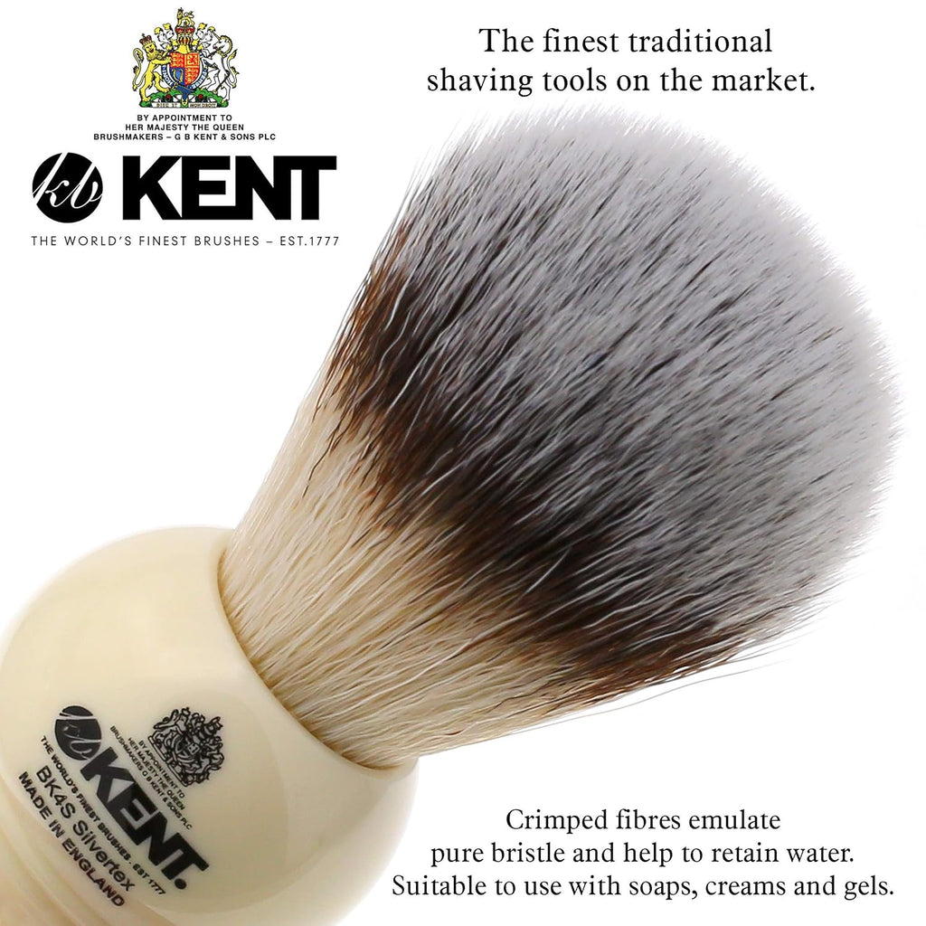 Shaving Brush with Synthetic Bristles and Resin Handle, Pack of 2 X564