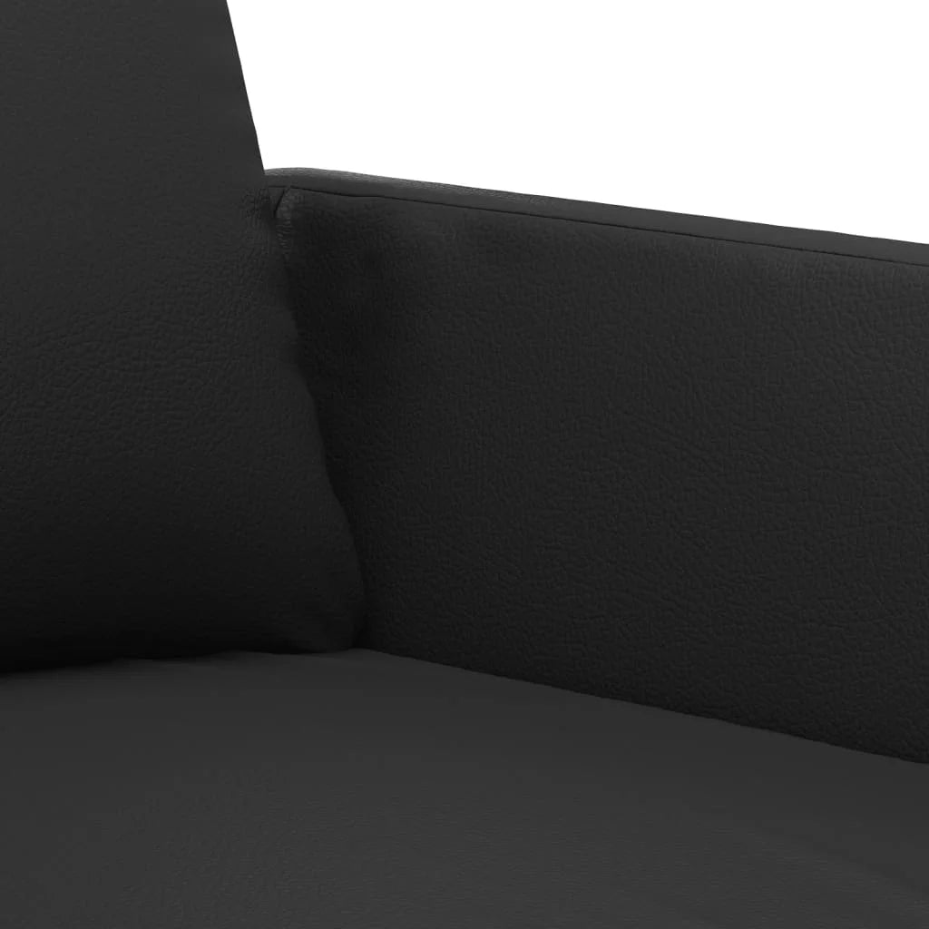 Black Faux Leather Sofa Chair J788