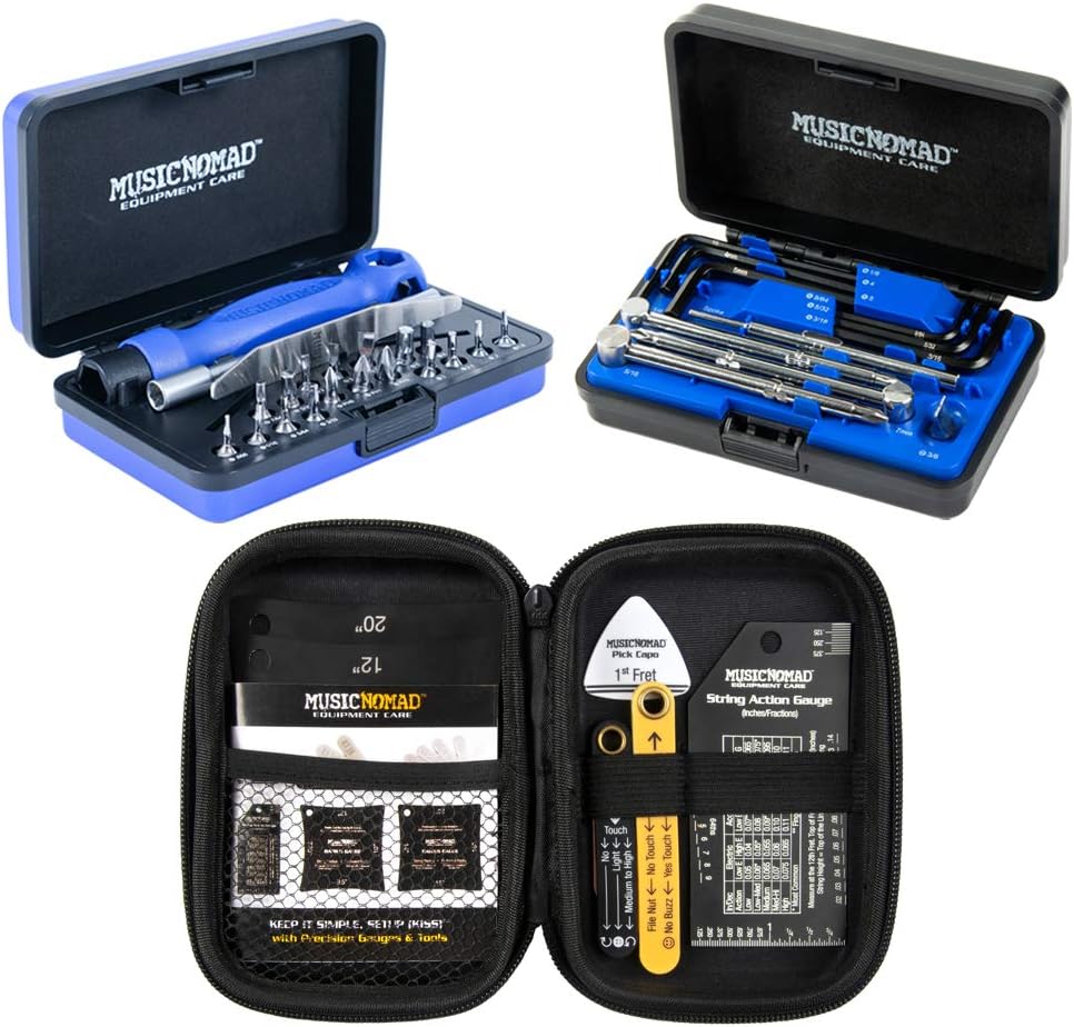6 pc. Gauge Set, 26 pc. Guitar Tech Tool Set, 11 pc. Truss Rod Wrench Set M678
