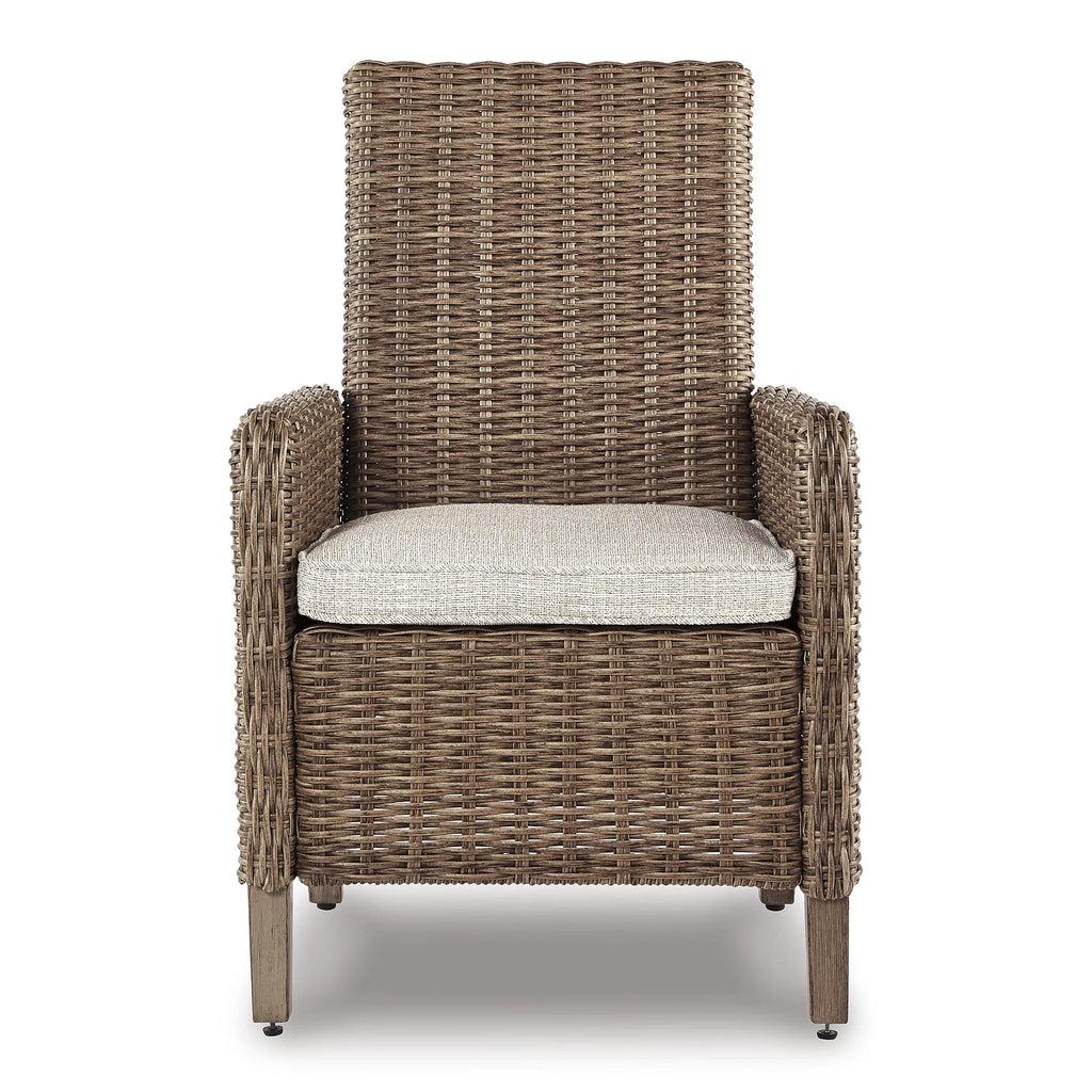 Beige Arm Chair with Cushion, Set of 2 W2549