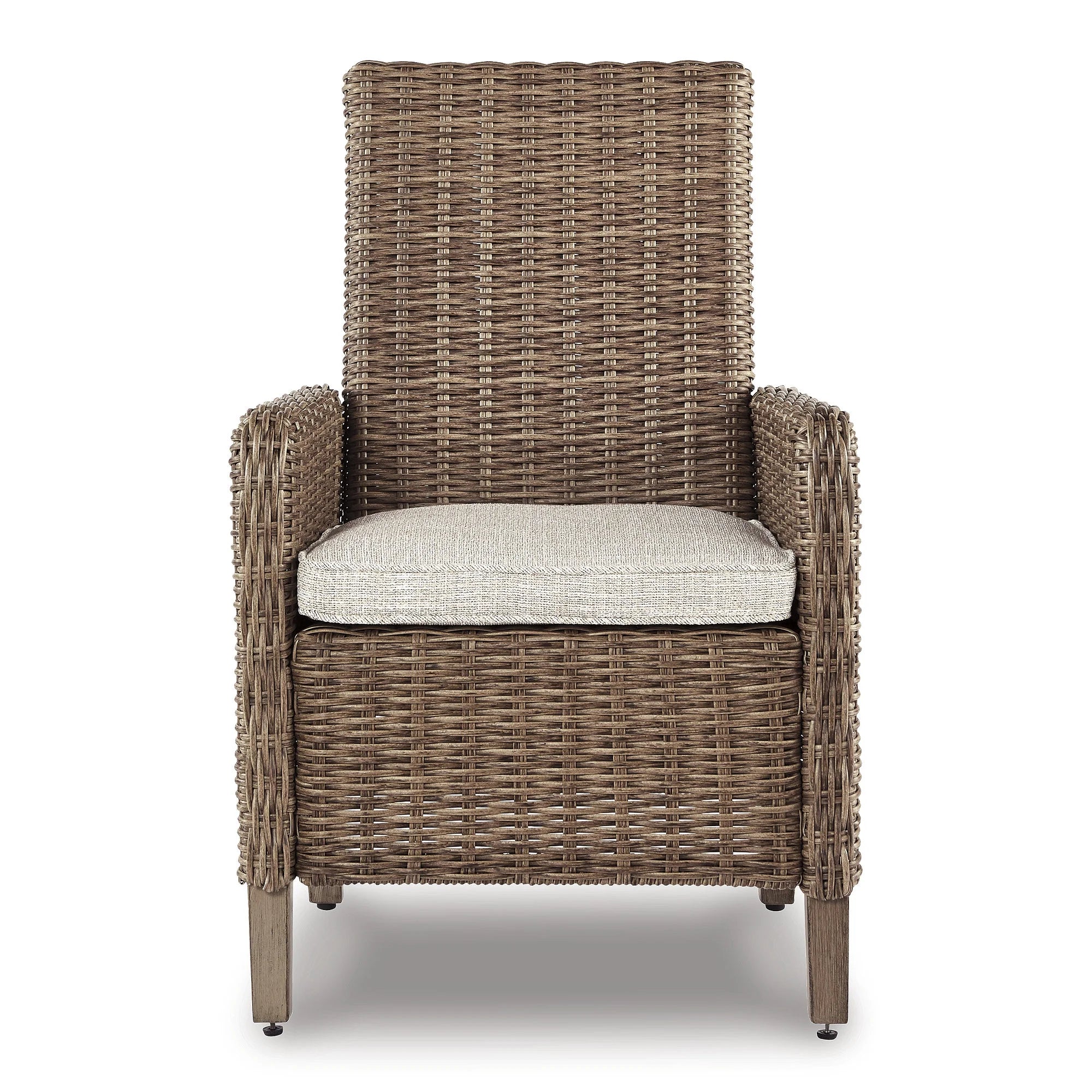 Beige Arm Chair with Cushion, Set of 2 W2549