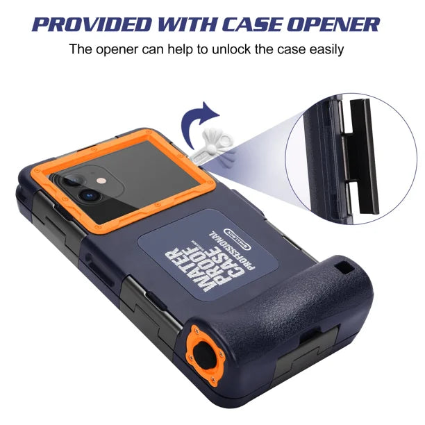 Waterproof Protective Case for Phones Up to 6.9 Inch with Lanyard I523543