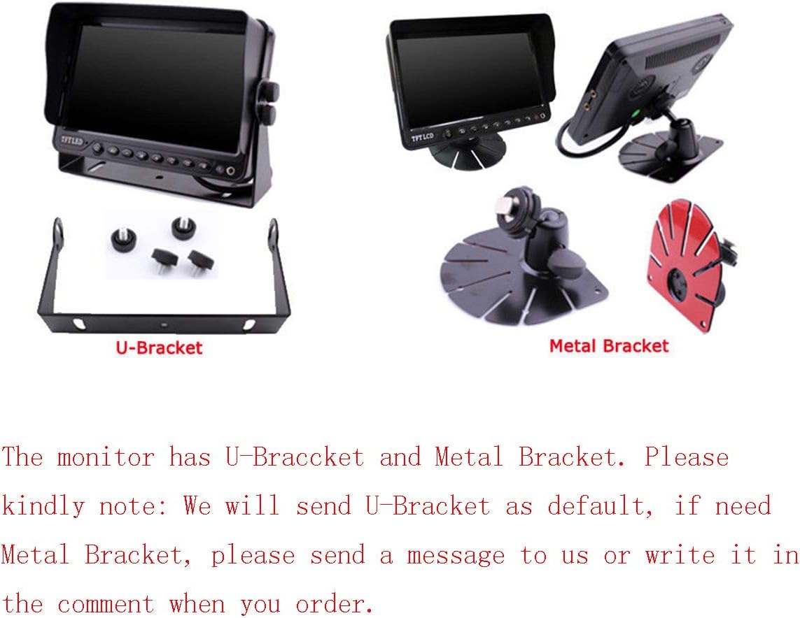 9 inch Monitor Built-in DVR Backup Camera System with Quad Split Screen V6470