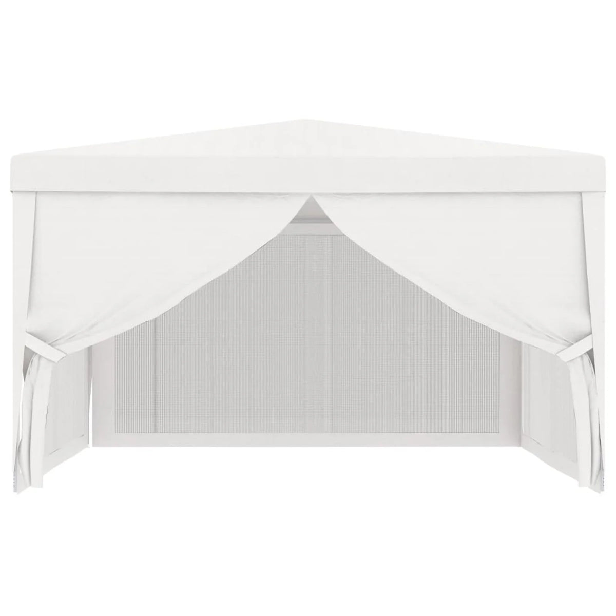 White Party Tent with 4 Mesh Sidewalls Outdoor Gazebo Canopy Sun Shade Shelter 13.1ft x 13.1ft x 9ft G881118