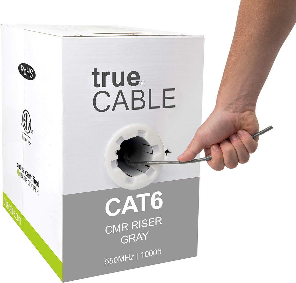 1000ft Purple 23AWG 4 Pair Solid Bare Copper Bulk Ethernet Cable R2195