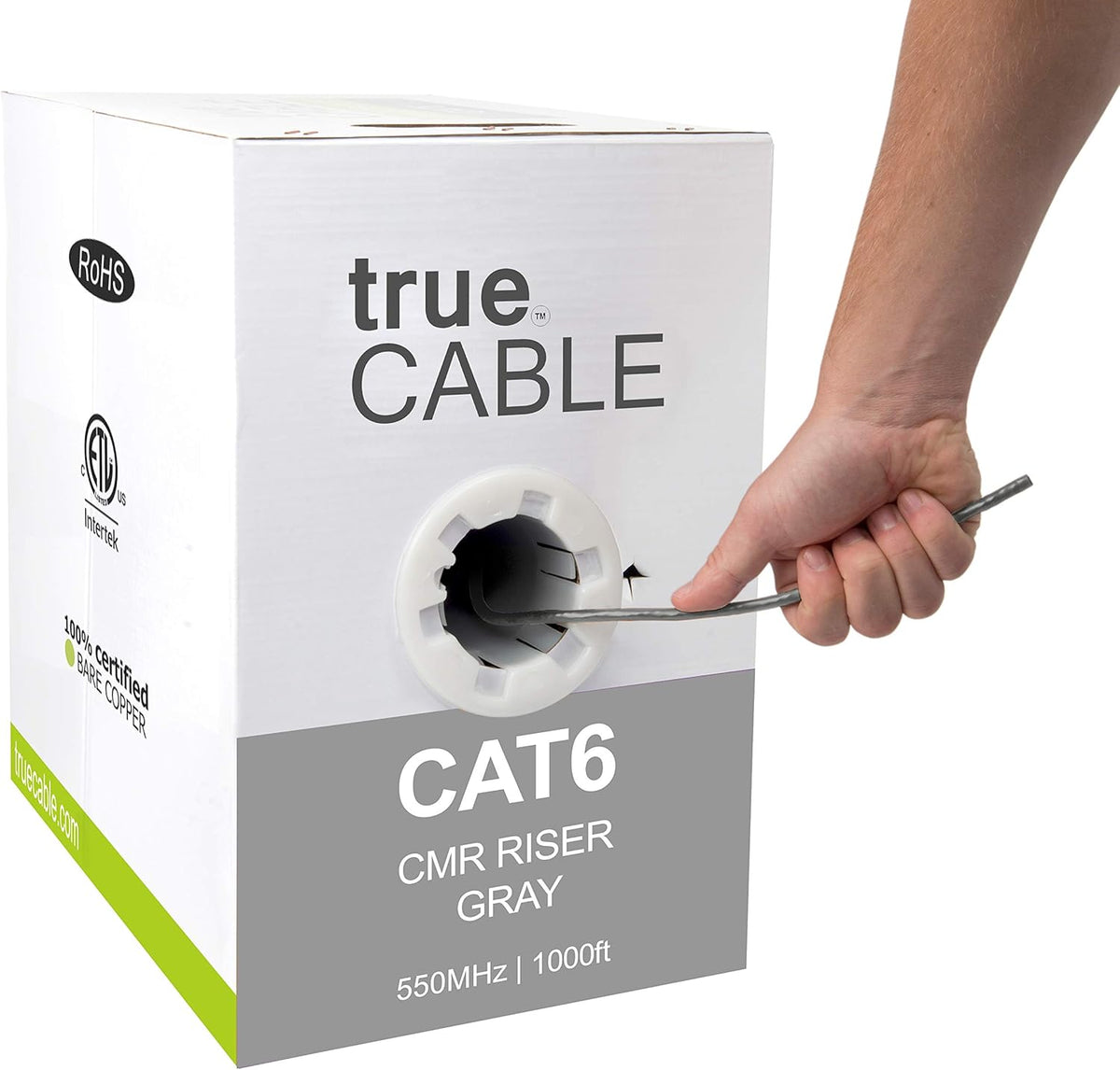 1000ft Purple 23AWG 4 Pair Solid Bare Copper Bulk Ethernet Cable R2195