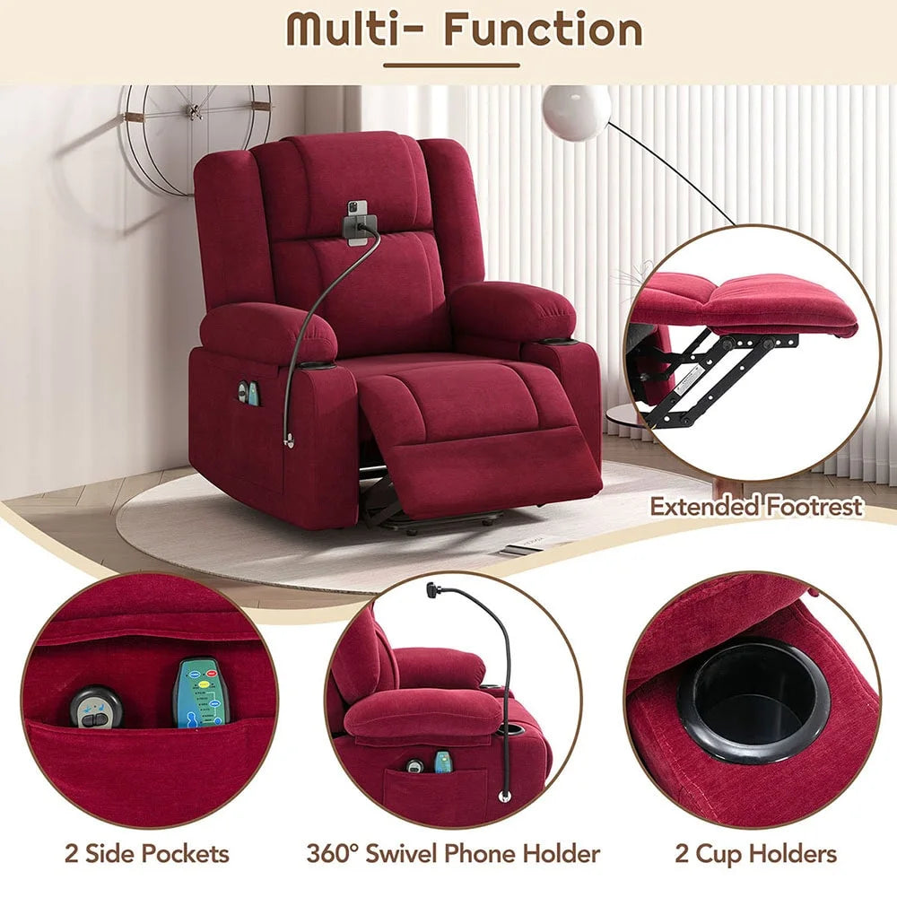 Electric Lift Recliner Massage Chair with Remote Control Y271