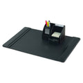 Black Leather 2-Piece Desk Set Z10979