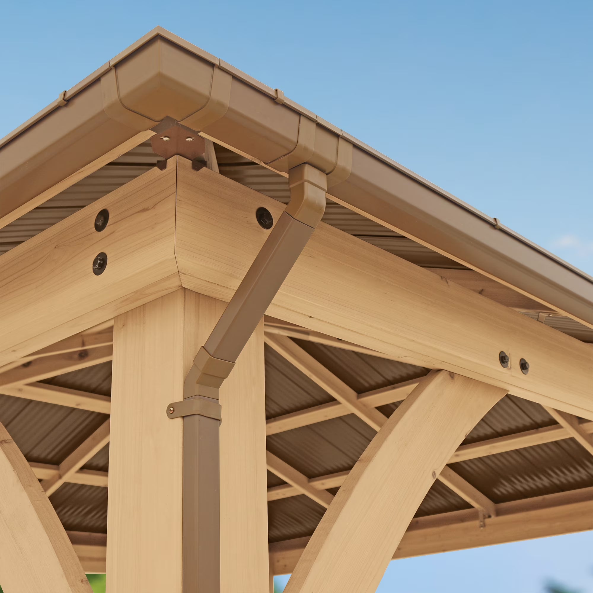 Beige Rain Gutter Kit for 10' x 12' Meridian Gazebo G670501
