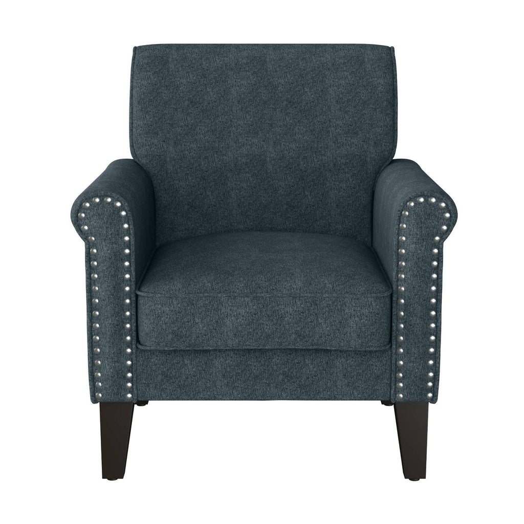 Blue Chenille Arm Chair D758381