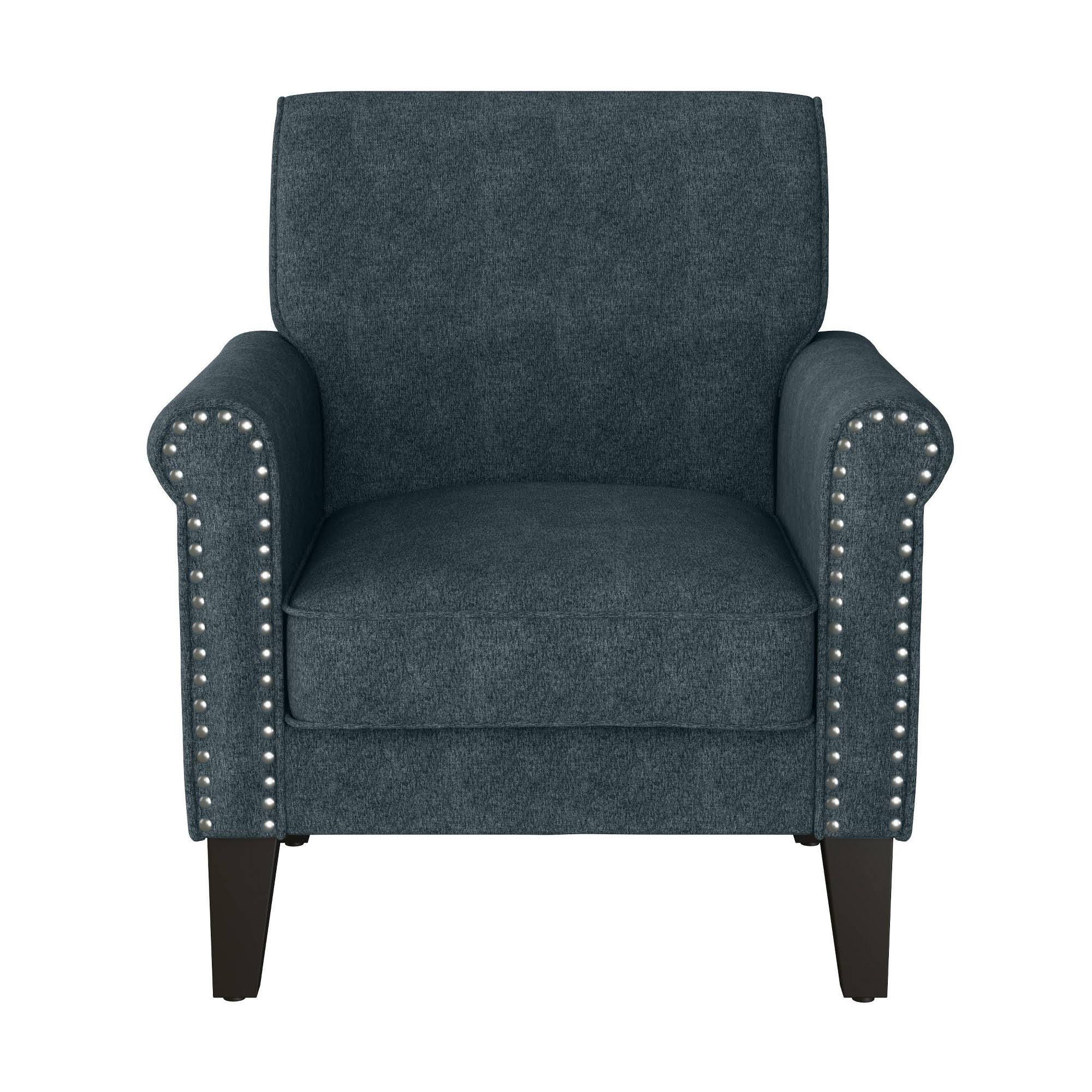 Blue Chenille Arm Chair D758381