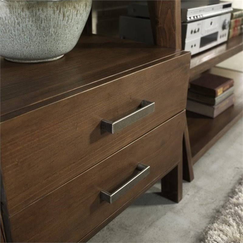 4 Shelf Ladder Bookcase in Saddle Brown C68434