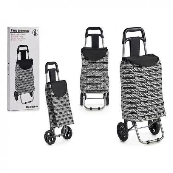 White Black Shopping Cart (87 x 35 x 28 cm) T233