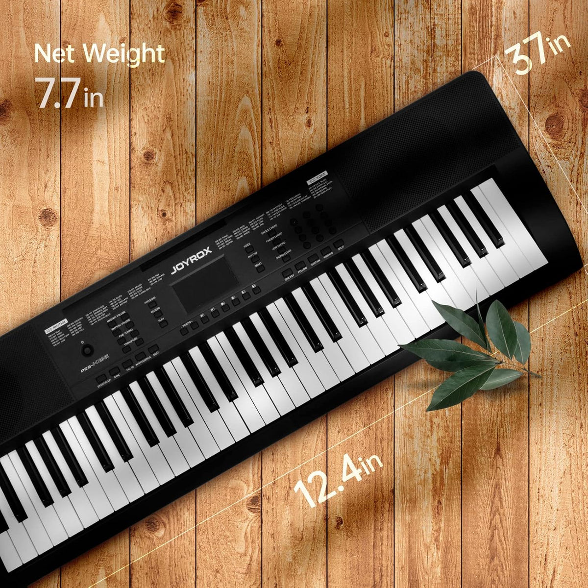 61 Key Piano Keyboard with Keyboard Stand, Bench, Sheet Music Stand, Headphones, Speakers H54746