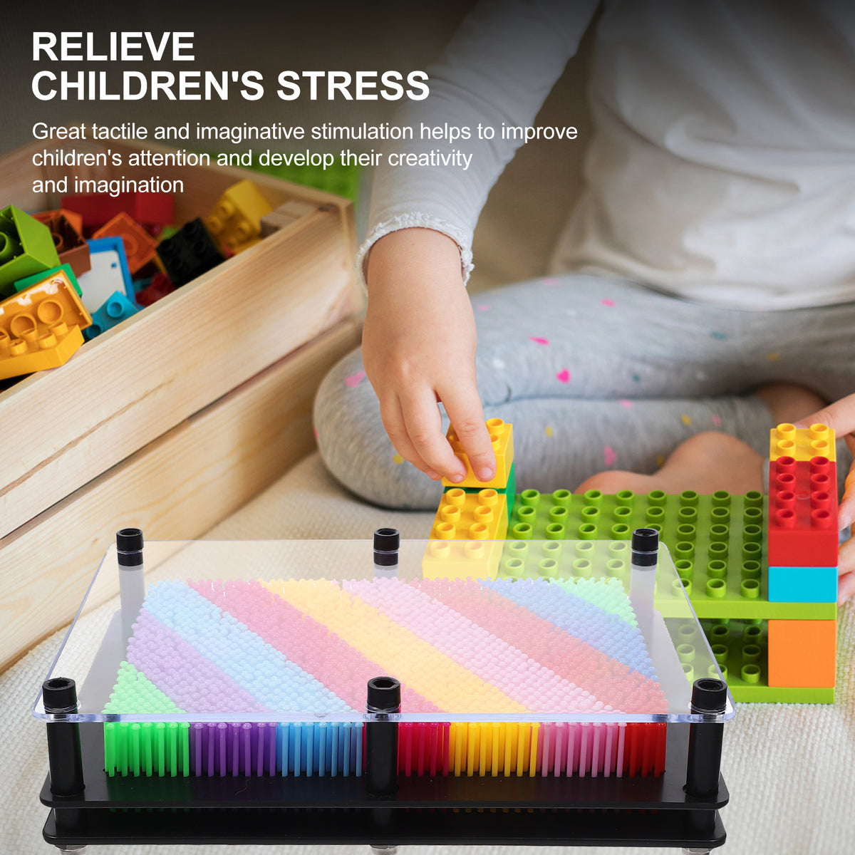 3D Pin Art Toy Sensory Toys for Kids 8-12 Plastic Child P308