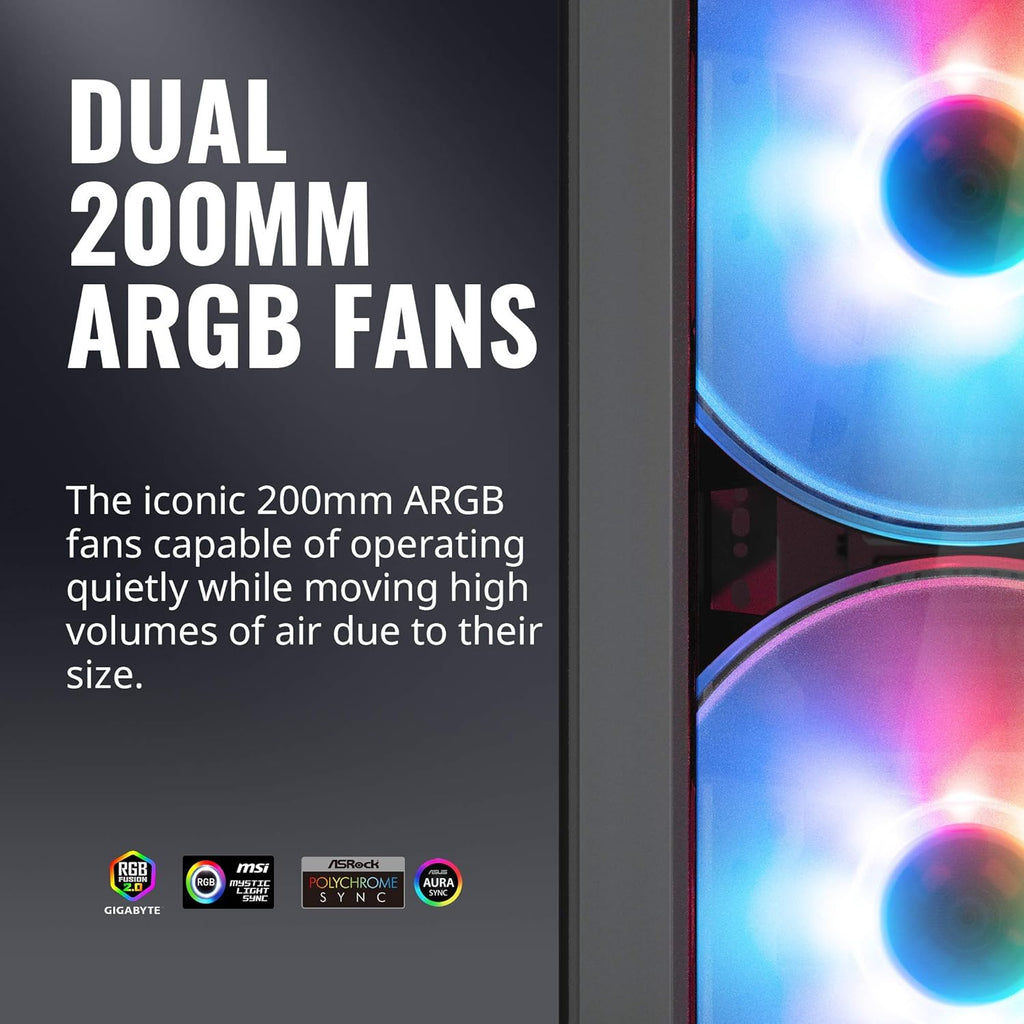 Tempered Glass Side Panel Carrying Handle RGB Fans CPU Air Cooler F643