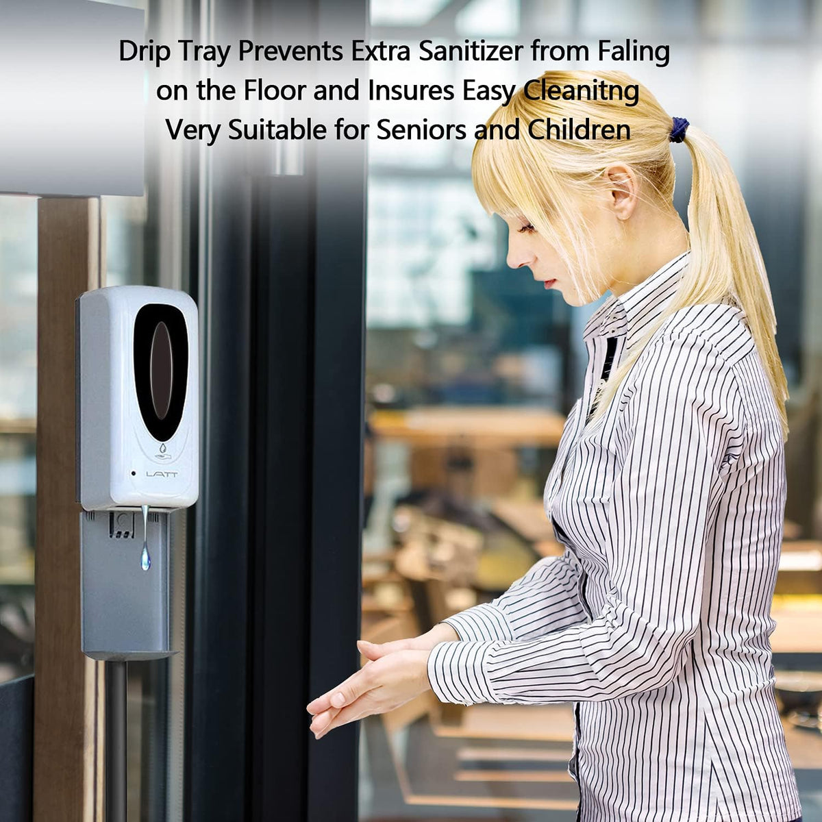 Touchless Hand Sanitizer Dispenser with Stand and 3 Nozzles M518971