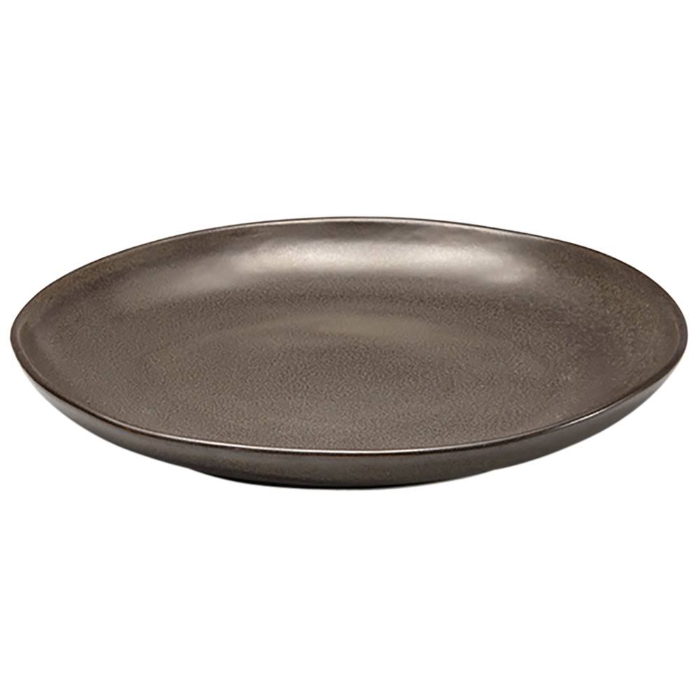 6/Case Mocha Round Porcelain Plate K241129