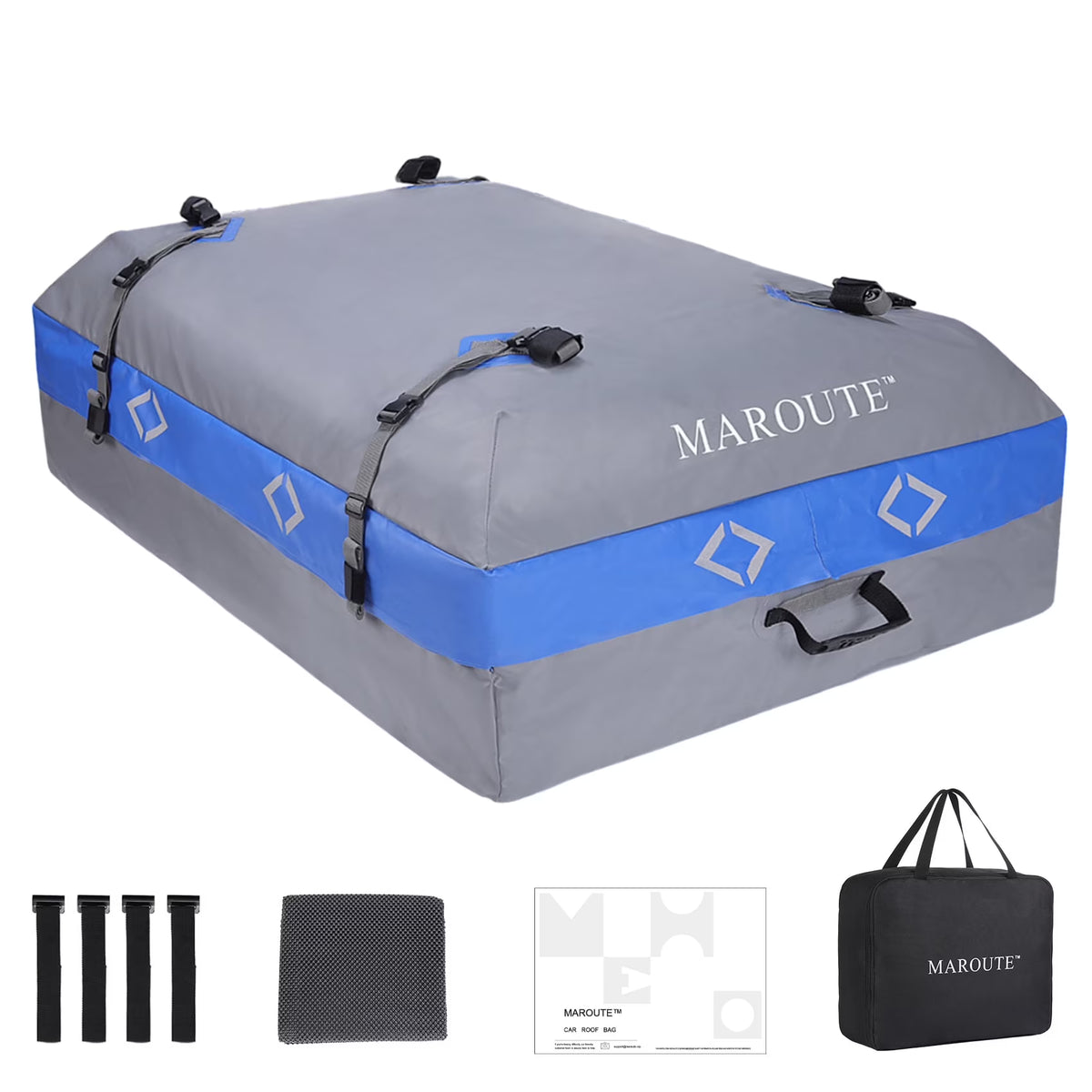 Rooftop Cargo Carrier Bag, 21 Cubic Feet Heavy Duty Waterproof Car Bag, 8 Door Hooks, Storage Bag B394