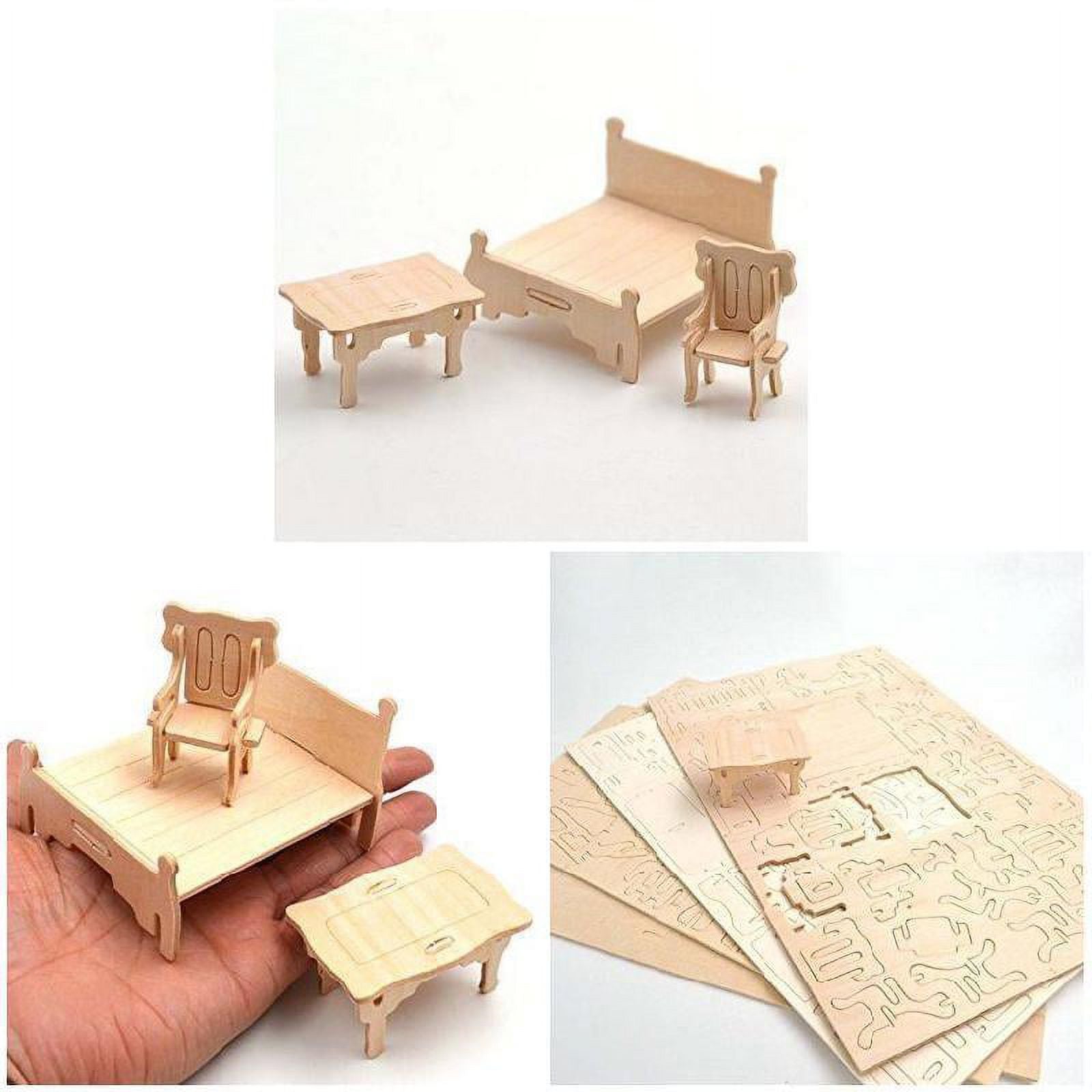 Vintage Wooden Dolls Puzzle Set House Miniature V69843