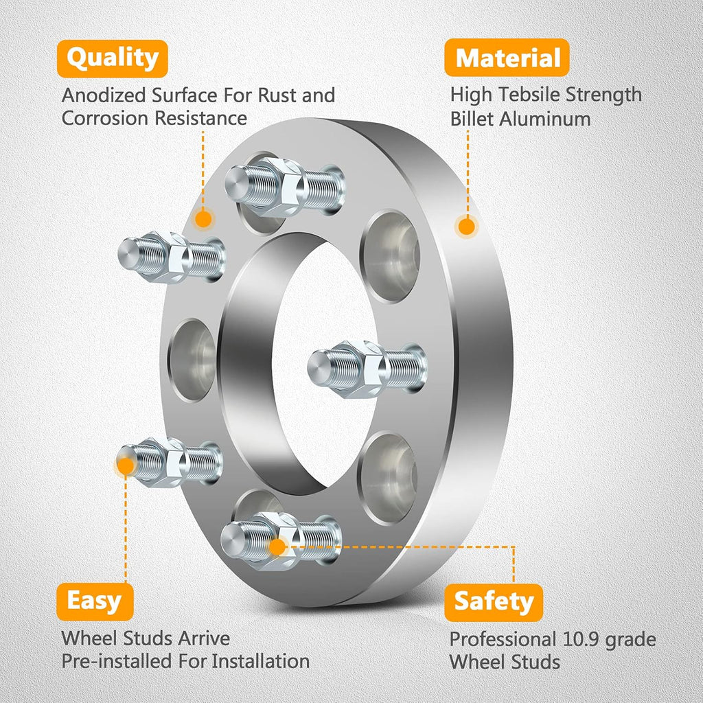 5x135 to 5x4.5 Wheel Adapter 12x1.5 Studs 5 Lug 4PCS Z16488