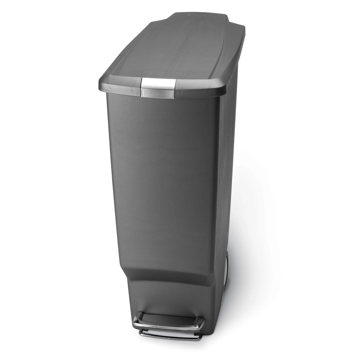 Black Plastic Slim Kitchen Step Trash Can B109