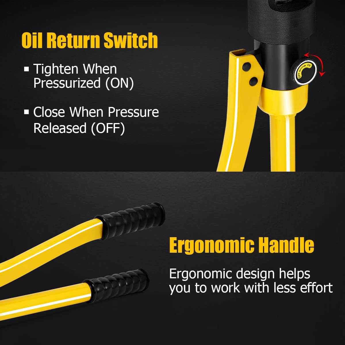 16 Ton Hydraulic Wire Crimper with 11 Dies F440