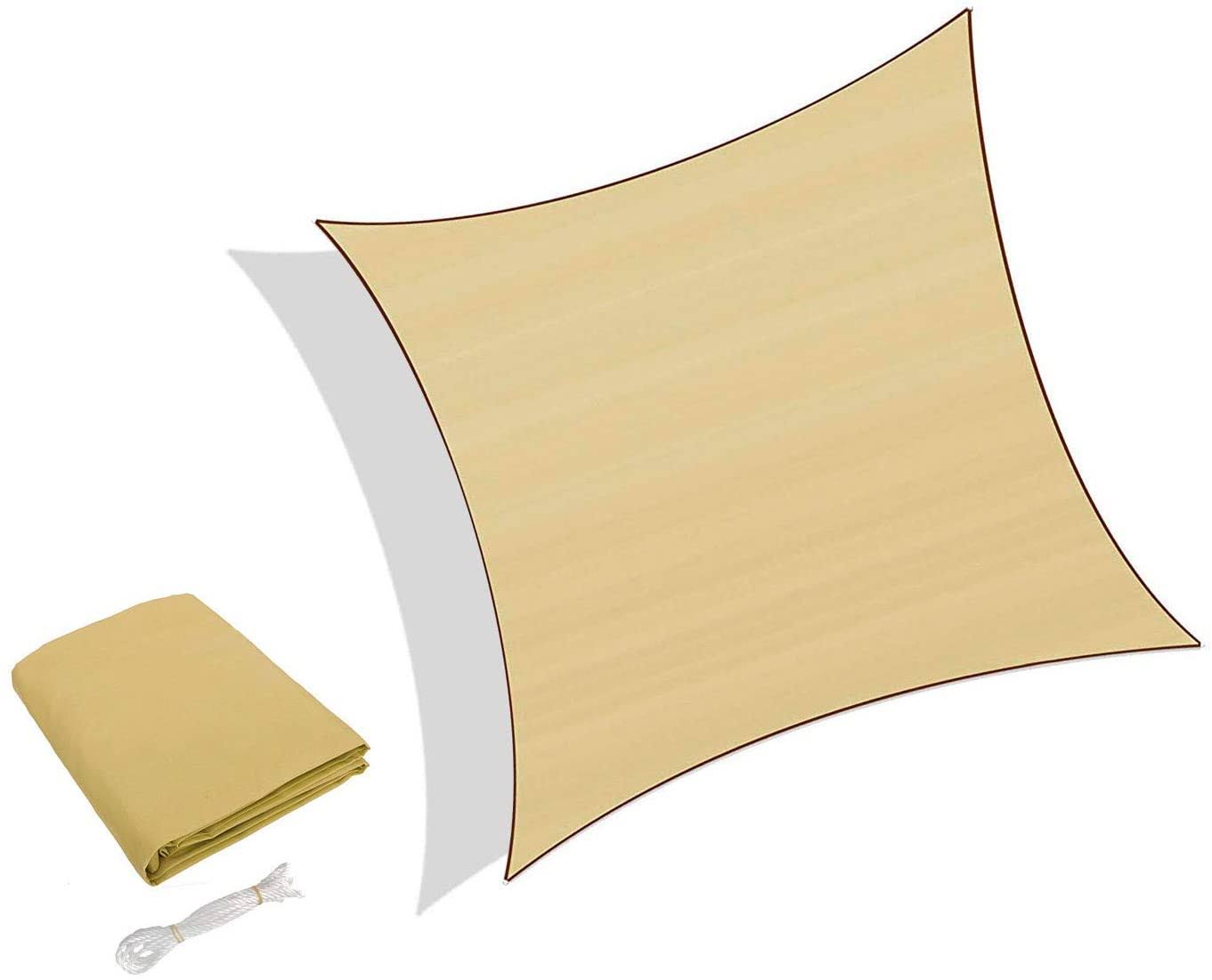 Sand 3x3m Square Water Resistant Sun Shade Sail A146