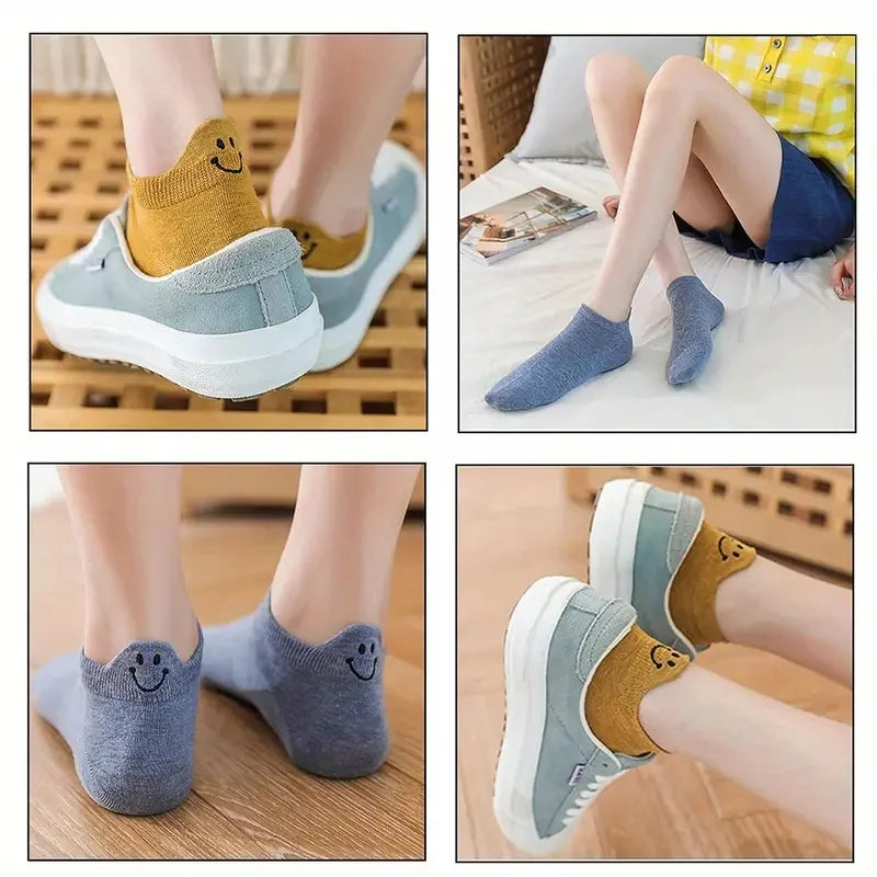 10 Pairs Cotton Low Top Socks T7824