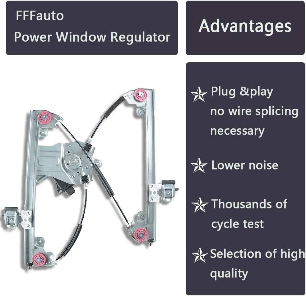 Front Driver Left Side Power Window Regulator with Motor Pack of 2 D557814